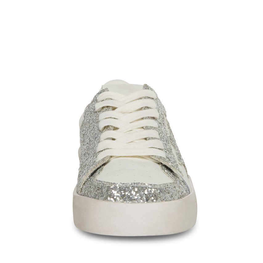 Silver Steve Madden Perona Women's Sneakers | PH 9167DYA